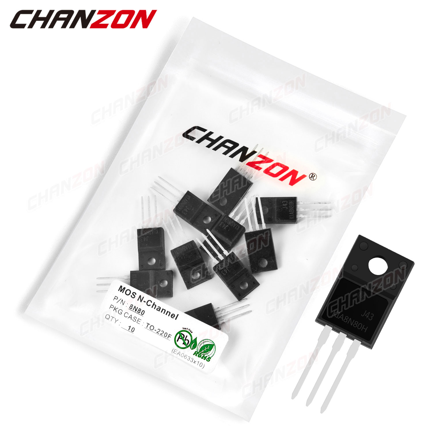 Diy Electronics Youtube - 10pcs 8N80 TO-220F N 채널 Mosfet