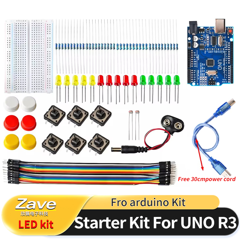 Arduino Uno Starter Kit - Arduino uno r3 미니 브레드보드 LED