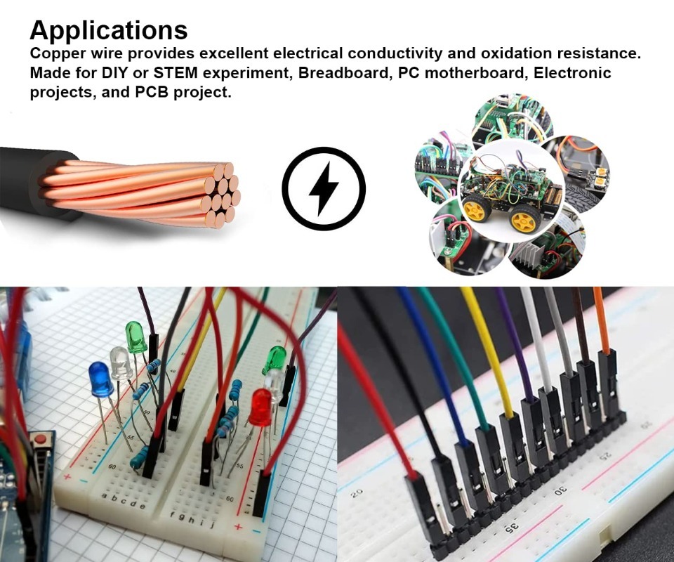 40핀 듀퐁 케이블 리본 점퍼 와이어 키트 16.5cm - Diy Electronics Breadboard 리뷰 및 가격