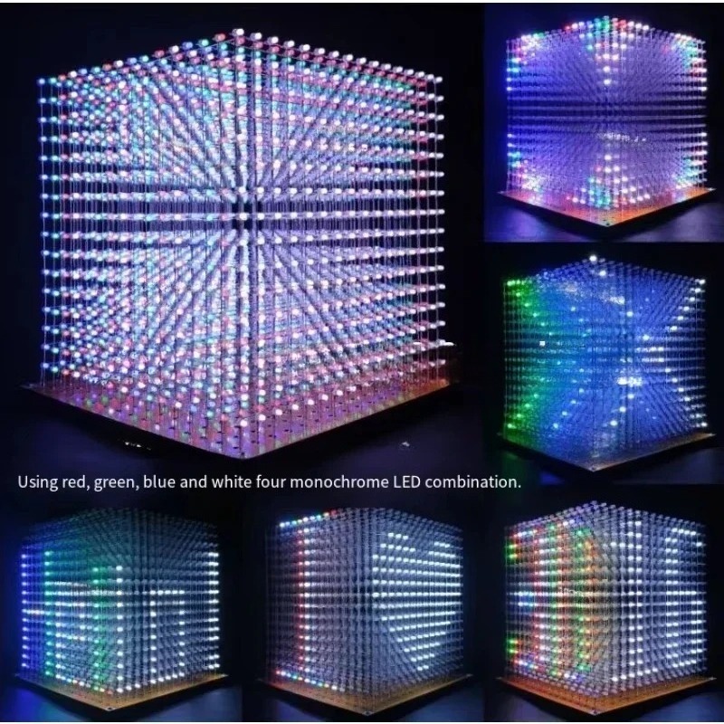 3 D16mini 라이트 큐브 키트 16x16x16 전 - Diy Electronics Parts 리뷰 및 가격