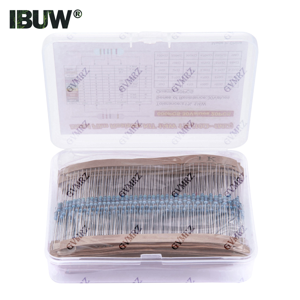 600개 30가지 값 1/4W 금속 필름 저항기 모음  - Diy Electronics Repair Kit 리뷰 및 가격