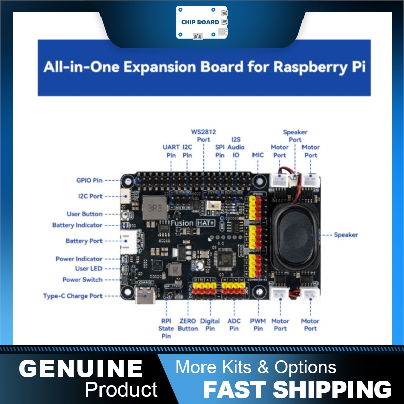 SunFounder Fusion HAT+: 모터, 서보 - Raspberry Pi Zero 리뷰 및 가격