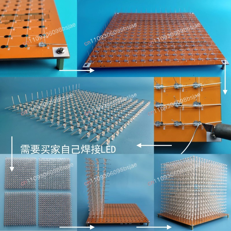 3D16MINI 라이트 큐브 키트 16X16X16 전자 - Diy Electronics Parts 리뷰 및 가격