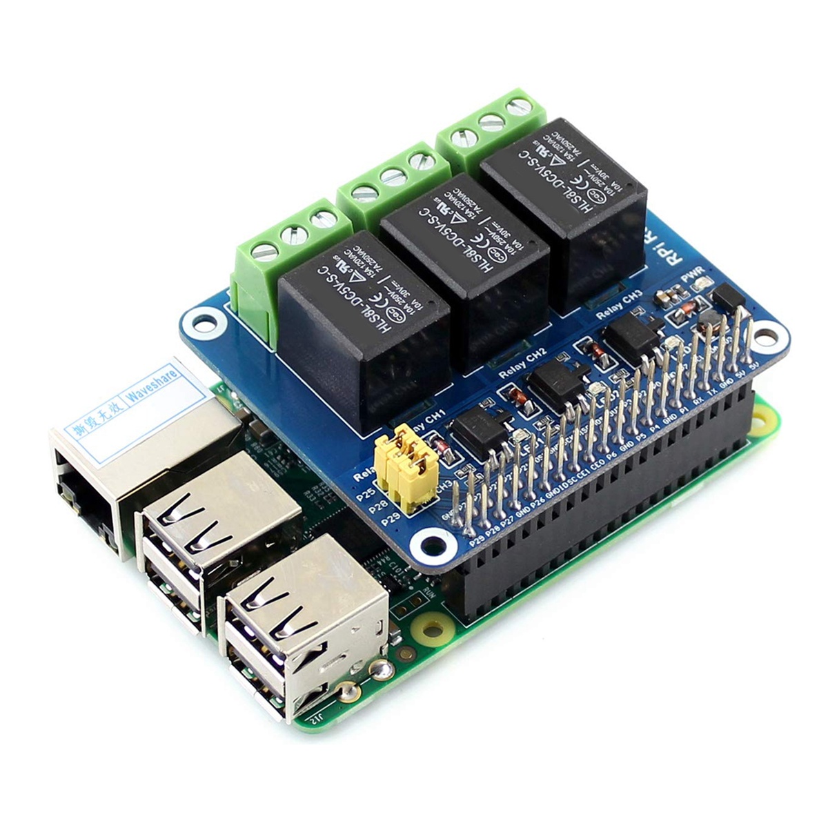 Waveshare 5V 3채널 릴레이 모듈 확장 보드  - Raspberry Pi Zero 리뷰 및 가격