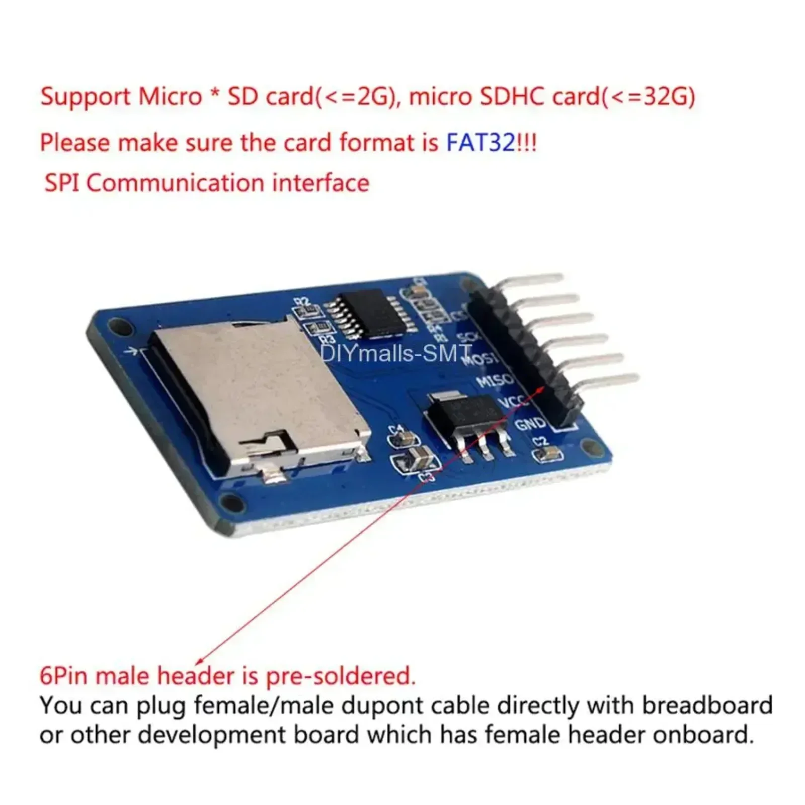 5PCS 마이크로 SD 카드 모듈 (40P 듀퐁 케이블 - Sd Card Module Spi 리뷰 및 가격