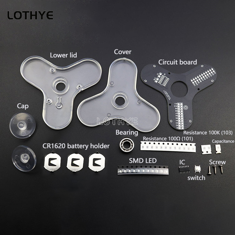 LED Fidget Spinner 제조 스피커 분위기  - Diy Electronics Parts 리뷰 및 가격