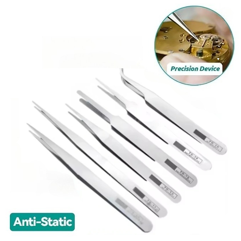 항자성 스테인레스 스틸 핀셋 키트 6가지 모양 직선형  - Diy Electronics Repair Kit 리뷰 및 가격