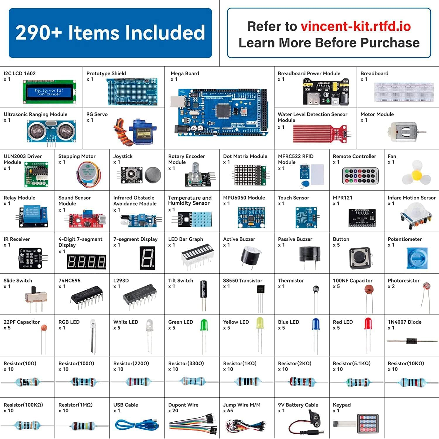SunFounder 프로젝트 Arduino Mega 2 - Arduino Uno Starter Kit 리뷰 및 가격